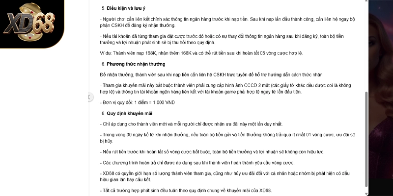 Điều kiện nhận thưởng và cách tham gia nhận khuyến mãi Điều kiện nhận thưởng và cách tham gia nhận khuyến mãi