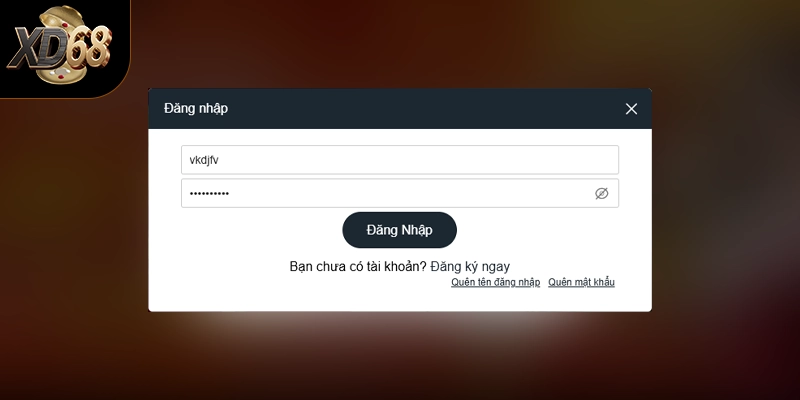 Hướng dẫn các bước đăng nhập XD68 Hướng dẫn các bước đăng nhập XD68